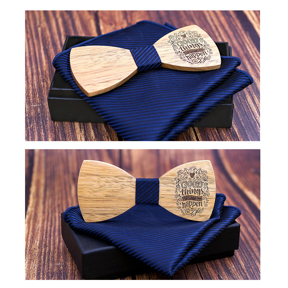 Heritage Architecture - Personalized Wooden Bow Tie Gift Set - ENJOY THIS SWEET MOMENT