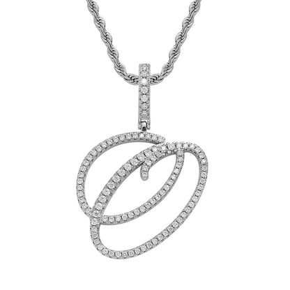 Heritage Architecture - Write My Name - Cursive Zircon Letter Necklace in 18K Gold