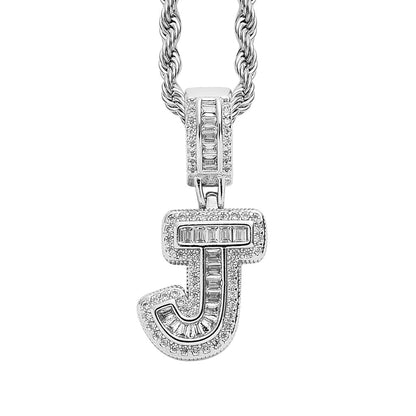 Heritage Architecture - Forever Yours - 18K Gold Ice Zircon Letter Necklace