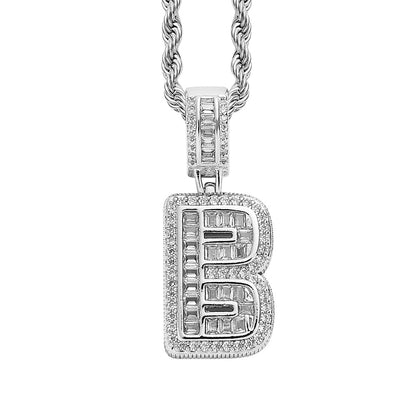 Heritage Architecture - Forever Yours - 18K Gold Ice Zircon Letter Necklace