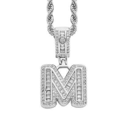 Heritage Architecture - Forever Yours - 18K Gold Ice Zircon Letter Necklace