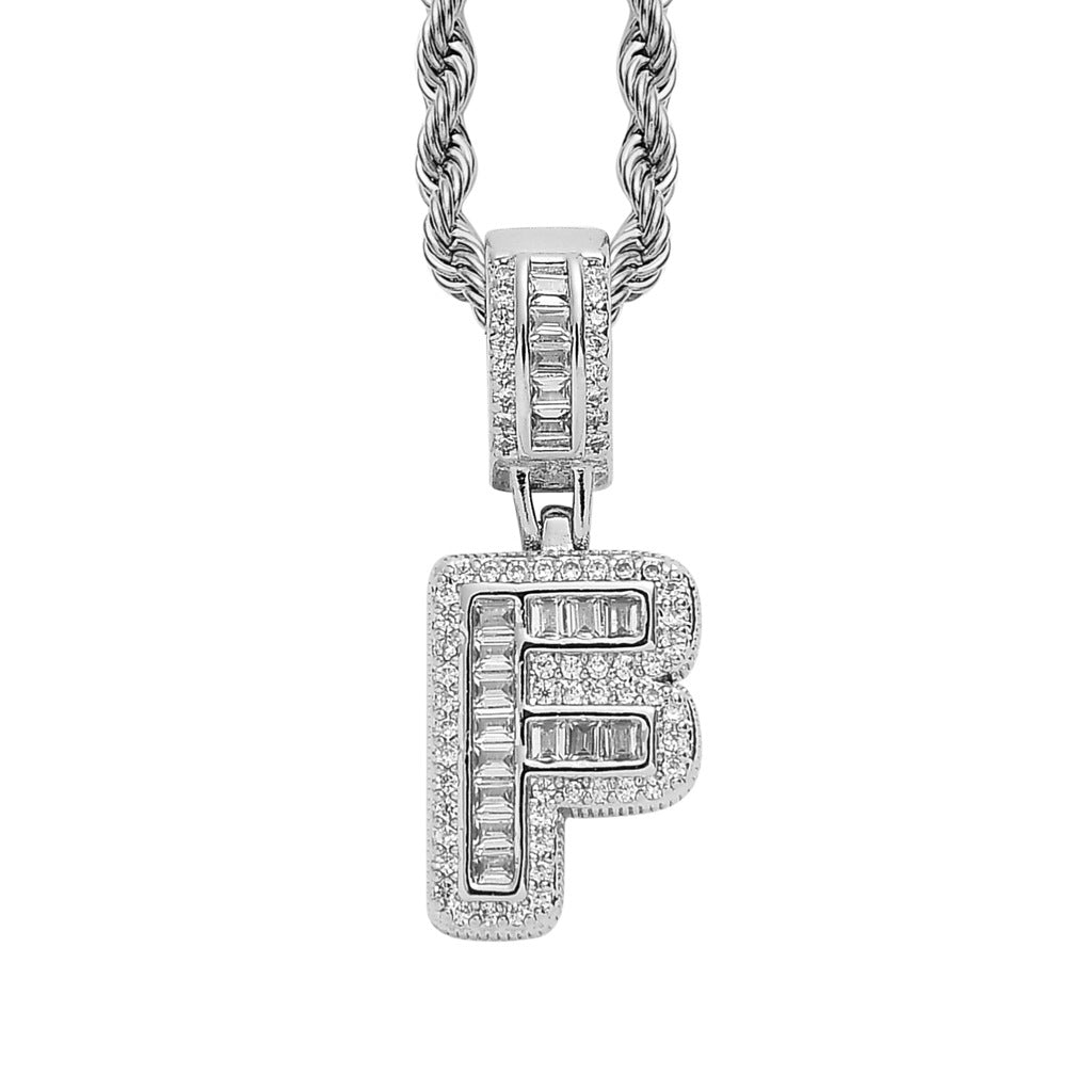 Heritage Architecture - Forever Yours - 18K Gold Ice Zircon Letter Necklace