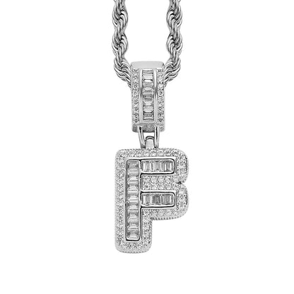 Heritage Architecture - Forever Yours - 18K Gold Ice Zircon Letter Necklace
