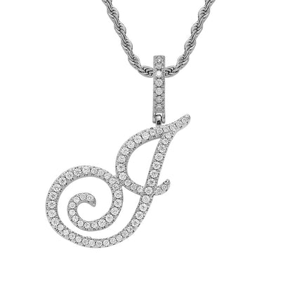 Heritage Architecture - Write My Name - Cursive Zircon Letter Necklace in 18K Gold