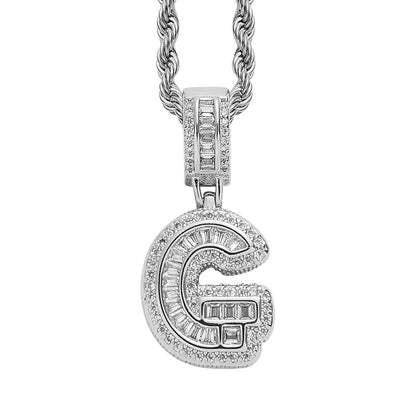 Heritage Architecture - Forever Yours - 18K Gold Ice Zircon Letter Necklace