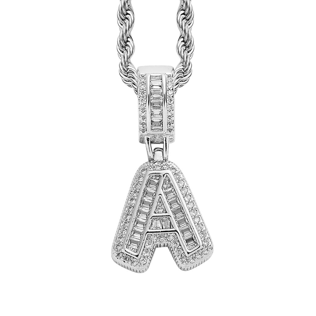 Heritage Architecture - Forever Yours - 18K Gold Ice Zircon Letter Necklace