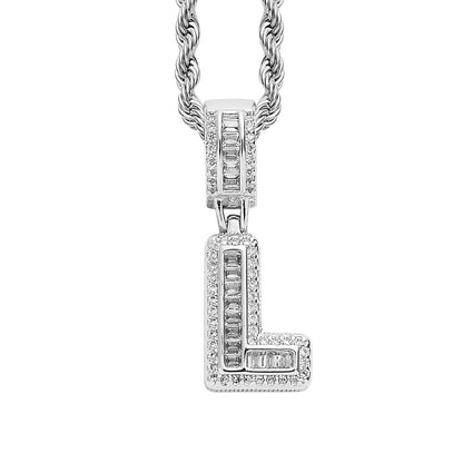 Heritage Architecture - Forever Yours - 18K Gold Ice Zircon Letter Necklace