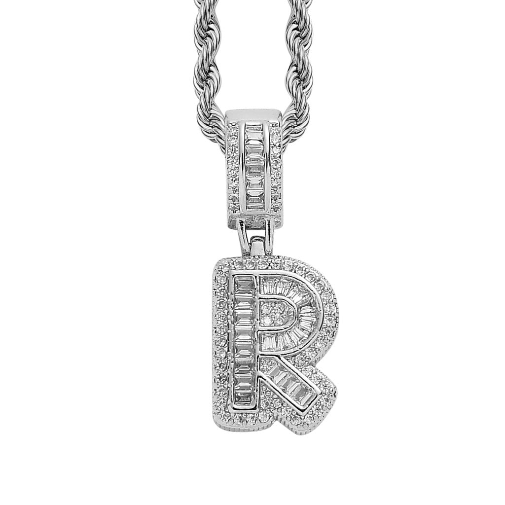 Heritage Architecture - Forever Yours - 18K Gold Ice Zircon Letter Necklace