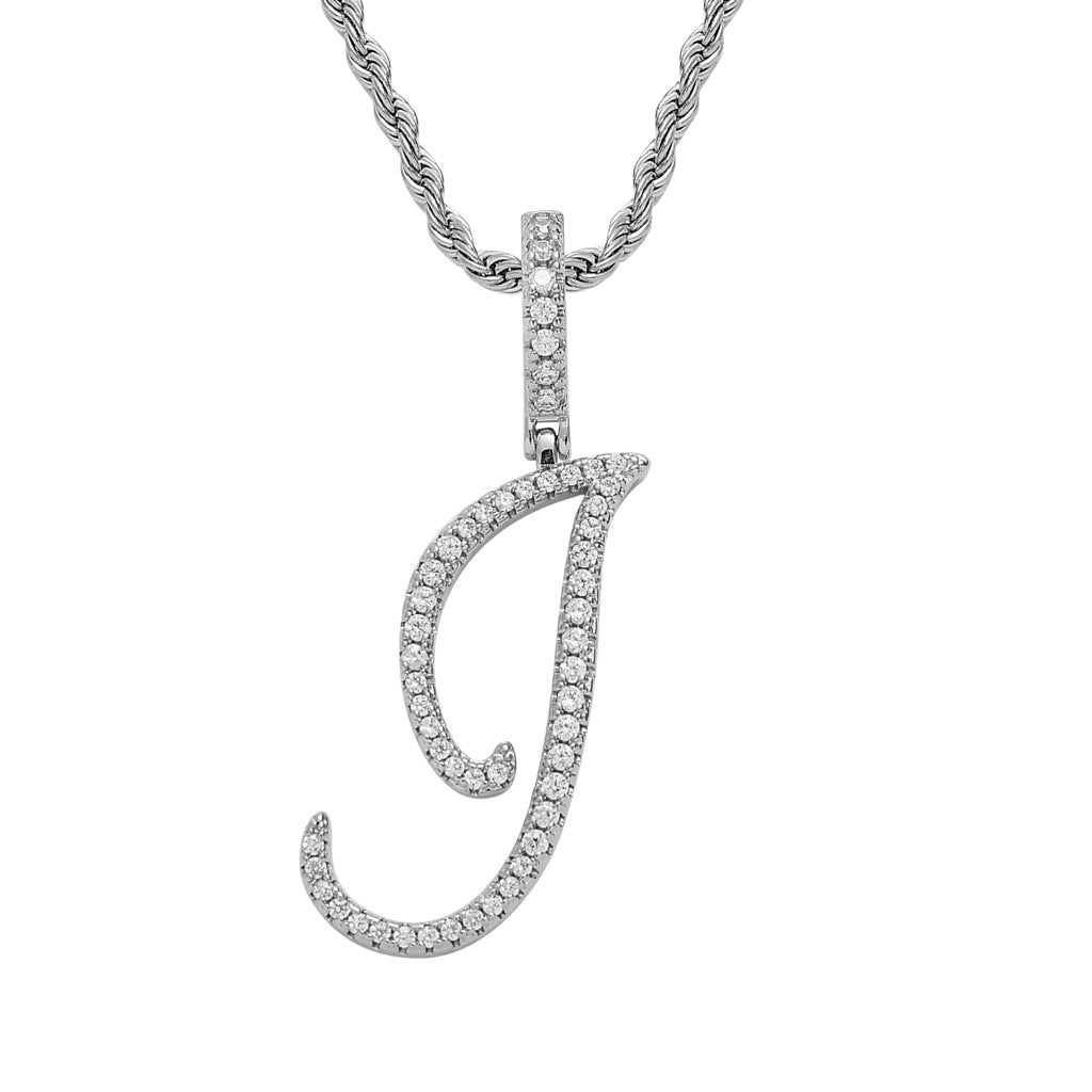 Heritage Architecture - Write My Name - Cursive Zircon Letter Necklace in 18K Gold