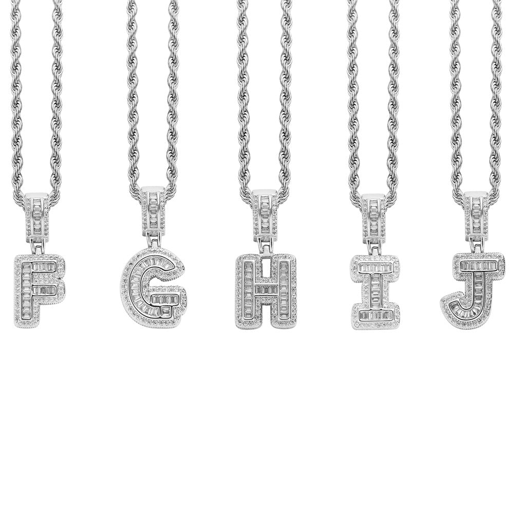 Heritage Architecture - Forever Yours - 18K Gold Ice Zircon Letter Necklace