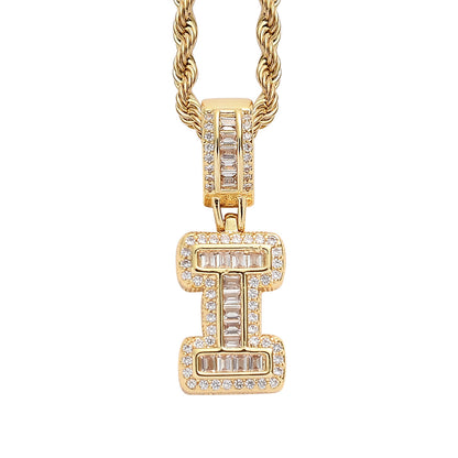 Heritage Architecture - Forever Yours - 18K Gold Ice Zircon Letter Necklace