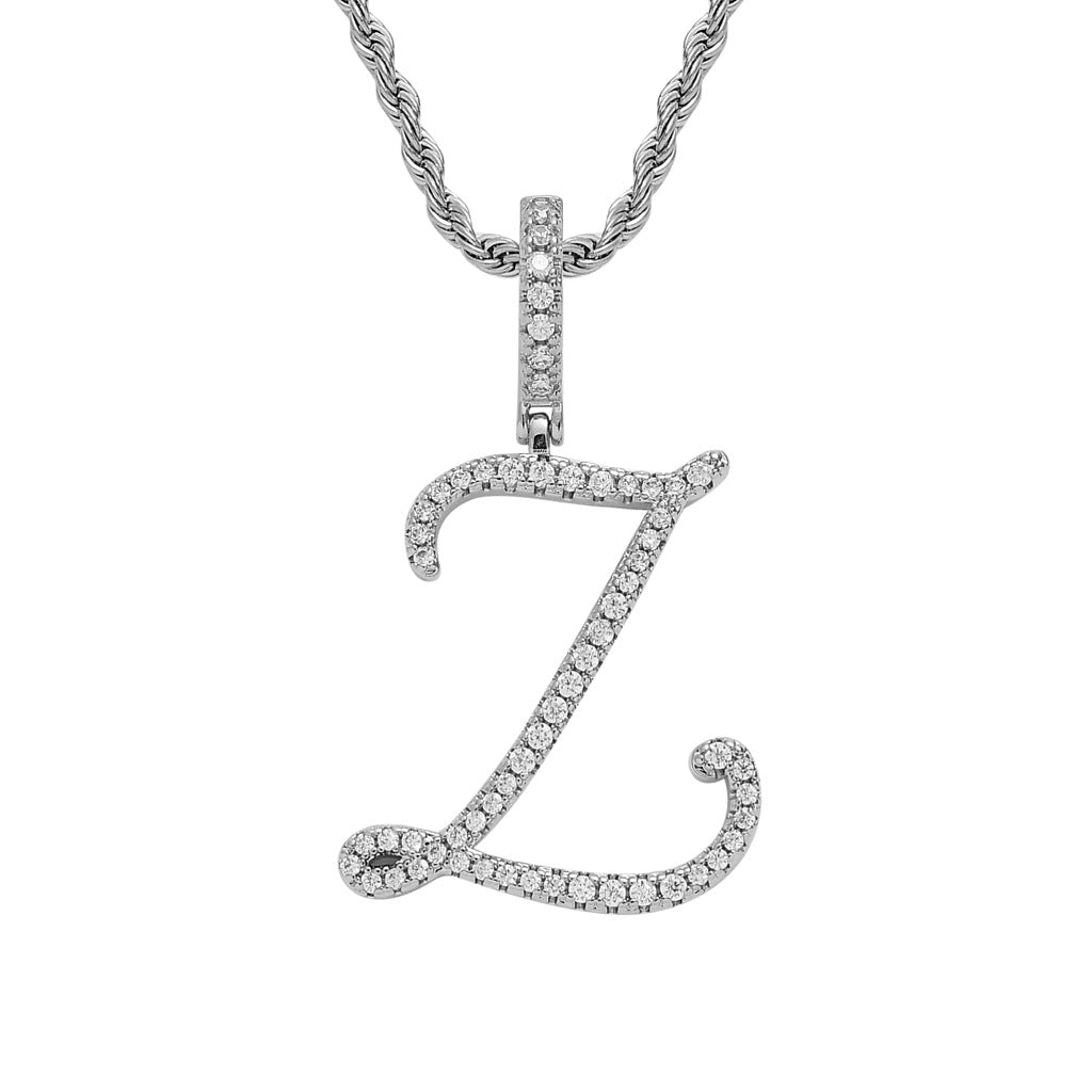 Heritage Architecture - Write My Name - Cursive Zircon Letter Necklace in 18K Gold