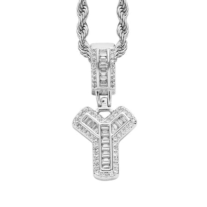 Heritage Architecture - Forever Yours - 18K Gold Ice Zircon Letter Necklace