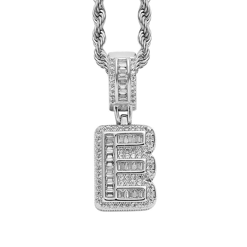 Heritage Architecture - Forever Yours - 18K Gold Ice Zircon Letter Necklace