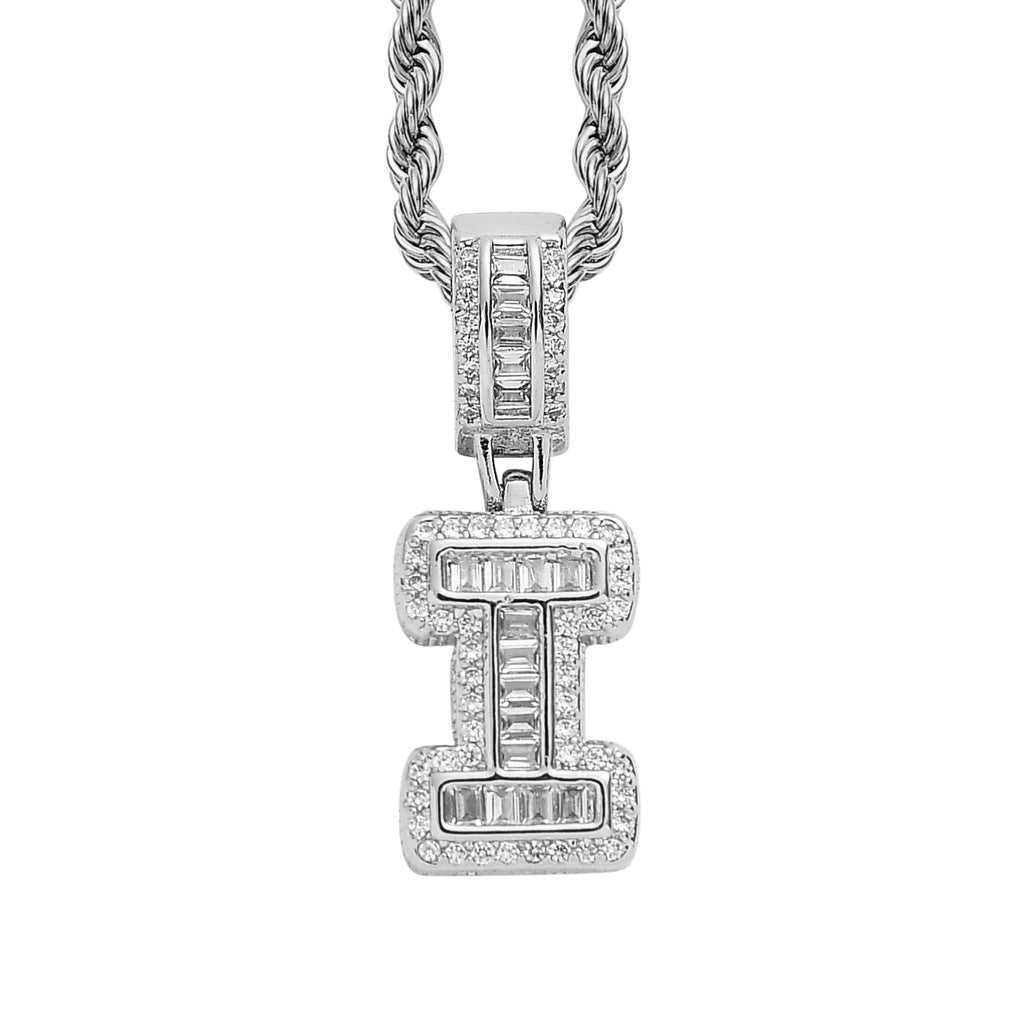 Heritage Architecture - Forever Yours - 18K Gold Ice Zircon Letter Necklace