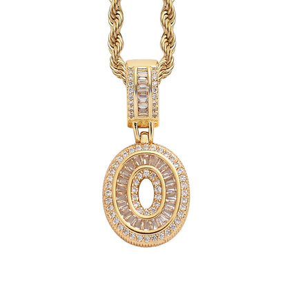 Heritage Architecture - Forever Yours - 18K Gold Ice Zircon Letter Necklace