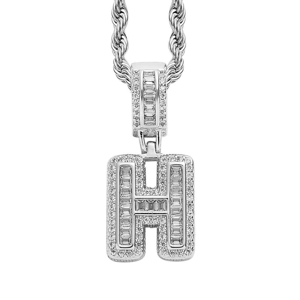 Heritage Architecture - Forever Yours - 18K Gold Ice Zircon Letter Necklace