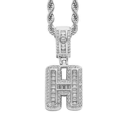 Heritage Architecture - Forever Yours - 18K Gold Ice Zircon Letter Necklace