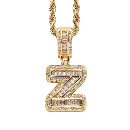 Heritage Architecture - Forever Yours - 18K Gold Ice Zircon Letter Necklace