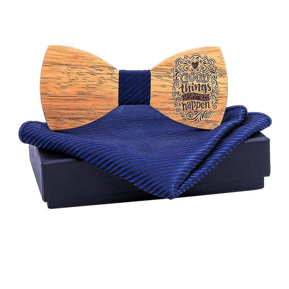 Heritage Architecture - Personalized Wooden Bow Tie Gift Set - GOOD THINGS ARE GOING TO HAPPEN