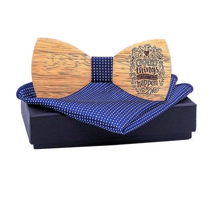 Heritage Architecture - Personalized Wooden Bow Tie Gift Set - GOOD THINGS ARE GOING TO HAPPEN